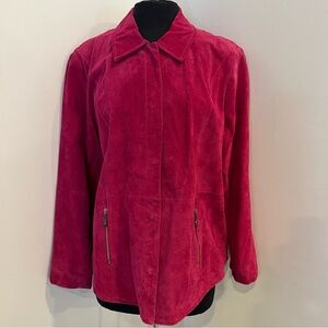 Bradley by Bradley Bayou vintage Leather suede hot pink Coat